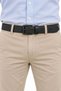 Men's Black 3.5 cm Metal Buckle Belt with Stitching Detail for Jeans and Fabric Trousers