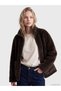 Rmz Gi̇yi̇m Farkiyla Dik Roba Collar Women's Plush Coat - 2