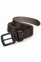 Men's Dark Brown 3.5 cm Metal Buckle Jeans and Fabric Trouser Belt - 3