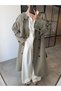 Drop-Shoulder Oversized Trench Coat - 4