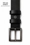 Men's Genuine Leather 3.5 cm Classic Belt with Metal Buckle for Daily and Classic Use - 2