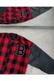 Jachetă pentru bărbați cu model Gingham brodat - Roșu - 5