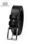 Men's Genuine Leather 3.5 cm Classic Belt with Metal Buckle for Daily and Classic Use