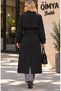 EGZOTİK ASORTİK Women's Lined Classic Trench Coat with Laser Cut Floral Design - 8