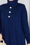 Women's Skirt with Ruffles and Net Pattern, Mercerized Knitwear Dress - 6