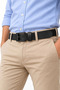 Men's Black 4 cm Metal Buckle Jeans and Fabric Trouser Belt