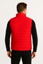 Men's Inflatable Zippered Water Repellent Quilted Lined Vest with Pockets - Red - 4