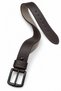 Men's Brown 3.5 cm Metal Buckle Belt with Stitching Detail for Jeans and Fabric Trousers - 4