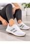 26231 Unisex White with Gray Accents, Memory Foam Insole, Orthopedic, Everyday Walking Sneakers, Sneakers - 3