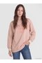 TWO MT SHOP QUALITY LCW Modest Pink Interlock Printed Loose & Oversized Women's Sweatshirt Tunic