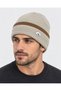 Unisex Winter Beanie with Fur-Lined Thermal Viscose Ribbed Trim - Stylish Design with Metal Accents - 5