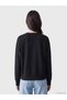 XSIDE Anthracite Stitch-Printed Oversized Women's Thick Sweatshirt—The ALITA CITY Difference - 4