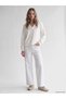 Natuvera Ecru Sailor-Collar Women's Sweatshirt with Drawstring Waist, Featuring the ALITA CITY Touch - 2