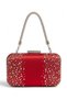 Red Satin, Embellished with Stones, Beaded, Strappy, Chain Strap, Women's Evening Clutch Bag for Weddings and Engagements - 4
