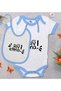 BK Kids Riv Riv Etma-Designed Blue Baby Bodysuit and Bib Gift Set-1, 12–18 months