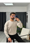 Henley-Collar Corded Fabric Sweatshirt