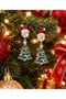 New Year's-Themed Earrings with a Christmas Tree - 3