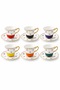 Set of 6 Coffee Cups: Colorful Patterned Turkish Coffee Cups - 2