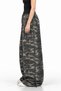 Camouflage Oversized Pants with Ruched Legs - 2