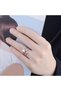 925 Sterling Silver Pearl Ring, Adjustable Size Open Ring - 5