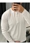Henley-Collar Corded Fabric Sweatshirt - 2