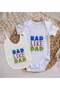 BK Kids "Rad Like Dad" Design Baby Bodysuit and Bib Gift Set - Model 1 - 2