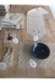 Orion Gardenia Linen Tableware Set, 160x260 Table Set, 26-Piece Set with Table Runner, Model HB006 - 6