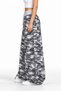 Camouflage Oversized Pants with Ruched Legs - 5