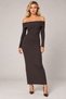 Women's Madonna Corded Fabric Collar Long-Sleeve Maxi Dress MMR1037 - 8