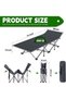 Portable Folding Camping Cot with Cushion Mattress & Carry Bag - 2