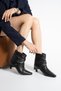 Angel Genuine Leather Women's Stiletto Heel Boots Without a Zipper - 2