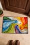 Colorful Waves Pattern 887 Doormat, 40x60 cm, Non-Slip Sole, Decorative - 4