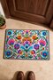 Colorful Flower Garden Turkish Rug-Floral Print 276 Doormat, 40x60 cm, with Non-Slip Sole