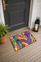 Colorful Tropical Print Doormat, 40x60 cm, with Non-Slip Sole, Decorative