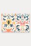 Cream and Navy Blue Folk-Style Bird and Floral Print Doormat, 40x60 cm, with Non-Slip Sole, Decorative - 5