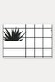 White and Black Checkered Succulent-Patterned Doormat, 40x60 cm, with Non-Slip Sole, Decorative - 5