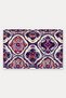 Purple Cream Ottoman Tile-Patterned Doormat, 40x60 cm, with Non-Slip Sole, Decorative - 5