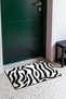 Black and White Zebra Collage-Patterned Doormat, 40x60 cm, with Non-Slip Sole, Decorative - 3