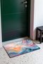Blue Peach Tulle Wavy-Patterned Doormat, 40x60 cm, with Non-Slip Sole, Decorative - 3