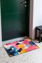 Pink and Navy Blue Watercolor-Stained Patterned Doormat, 40x60 cm, with Non-Slip Sole, Decorative - 3