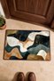 Brown and Blue Abstract Patterned 919 Doormat, 40x60 cm, Non-Slip Sole, Decorative - 4