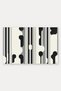 Cream and Black Vertical Stripe Abstract Patterned Doormat, 40x60 cm, with Non-Slip Sole, Decorative - 5