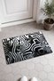 Black and White Fluid-Patterned 888 Doormat, 40x60 cm, with Non-Slip Sole, Decorative - 2