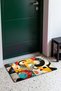 Yellow and Black Retro Geometric Patterned Doormat, 40x60 cm, with Non-Slip Sole, Decorative - 3