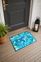 Turquoise Blue Mermaid-Patterned Doormat, 40x60 cm, with Non-Slip Sole, Decorative
