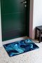 Midnight Blue Turquoise Fluid Art Patterned Doormat, 40x60 cm, with Non-Slip Sole, Decorative - 3
