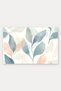 Gray and Pink Watercolor Leaf-Patterned Doormat, 40x60 cm, with Non-Slip Sole, Decorative - 5