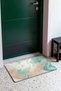 Mint Green Wavy-Patterned Doormat, 40x60 cm, with Non-Slip Sole, Decorative - 3