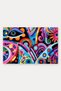 Colorful Abstract Patterned 851 Doormat, 40x60 cm, Non-Slip Sole, Decorative - 5