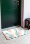 Pastel Pink and Mint Brushstroke-Patterned Doormat, 40x60 cm, with Non-Slip Sole, Decorative - 3